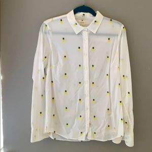 J.Crew pineapple embroidered top